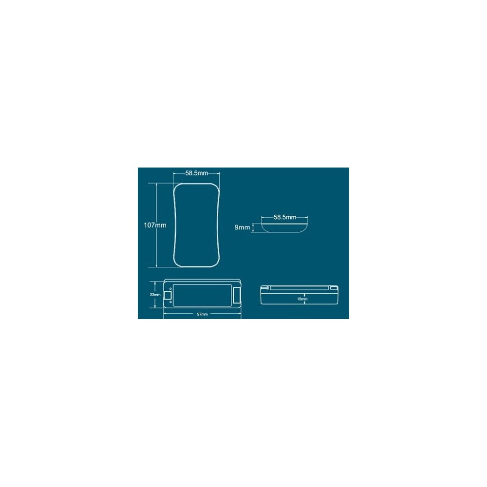 LEDlife rWave RGB+CCT fjernbetjening - 1 zone, batteri, inkl. holder til LED-belysning