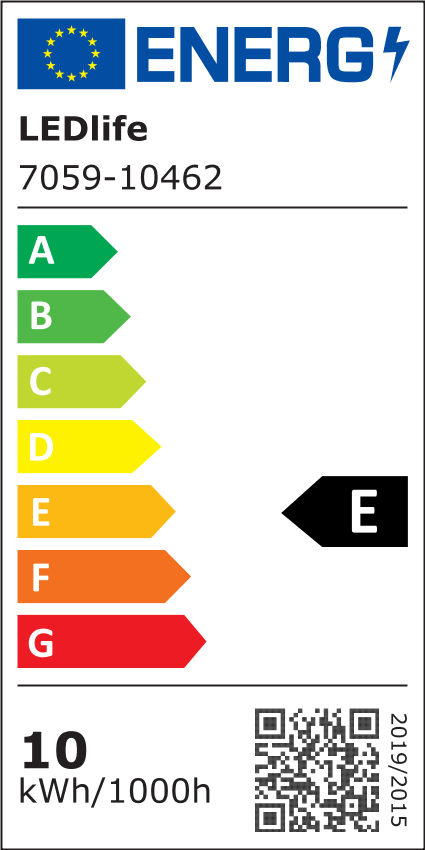 10W LED armatur - 60 cm, IP65, Ø25cm, gennemfortrådet, 230V