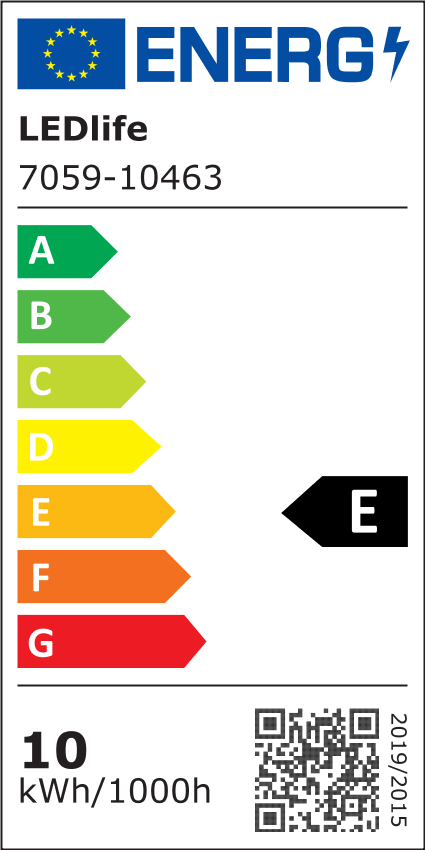 10W LED armatur - 60 cm, IP65, Ø25cm, gennemfortrådet, 230V