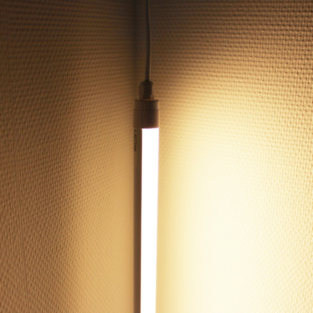 10W LED armatur - 60 cm, IP65, Ø25cm, gennemfortrådet, 230V