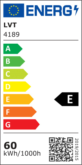 60x60 LED panel - 60W, 4800lm, sort ramme, erstatter 150W, RA80