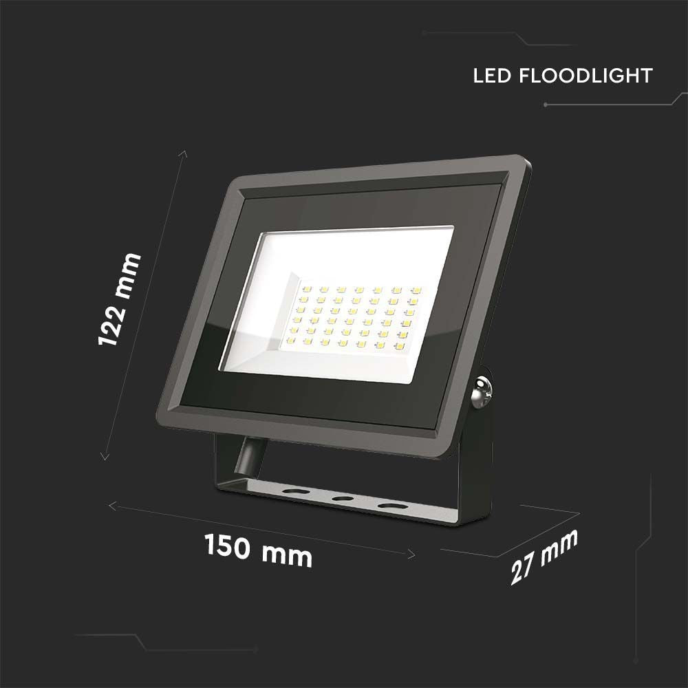 V-Tac 30W LED Projektør - Arbejdslampe, Udendørs, 230V, 2510lm, RA70, IP65