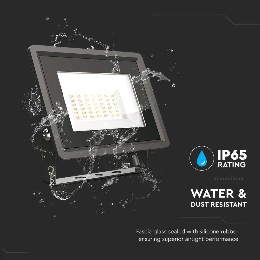 V-Tac 30W LED Projektør - Arbejdslampe, Udendørs, 230V, 2510lm, RA70, IP65