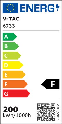 V-Tac 200W LED Projektør - Arbejdslampe til udendørs brug, 17600lm, RA70, IP65