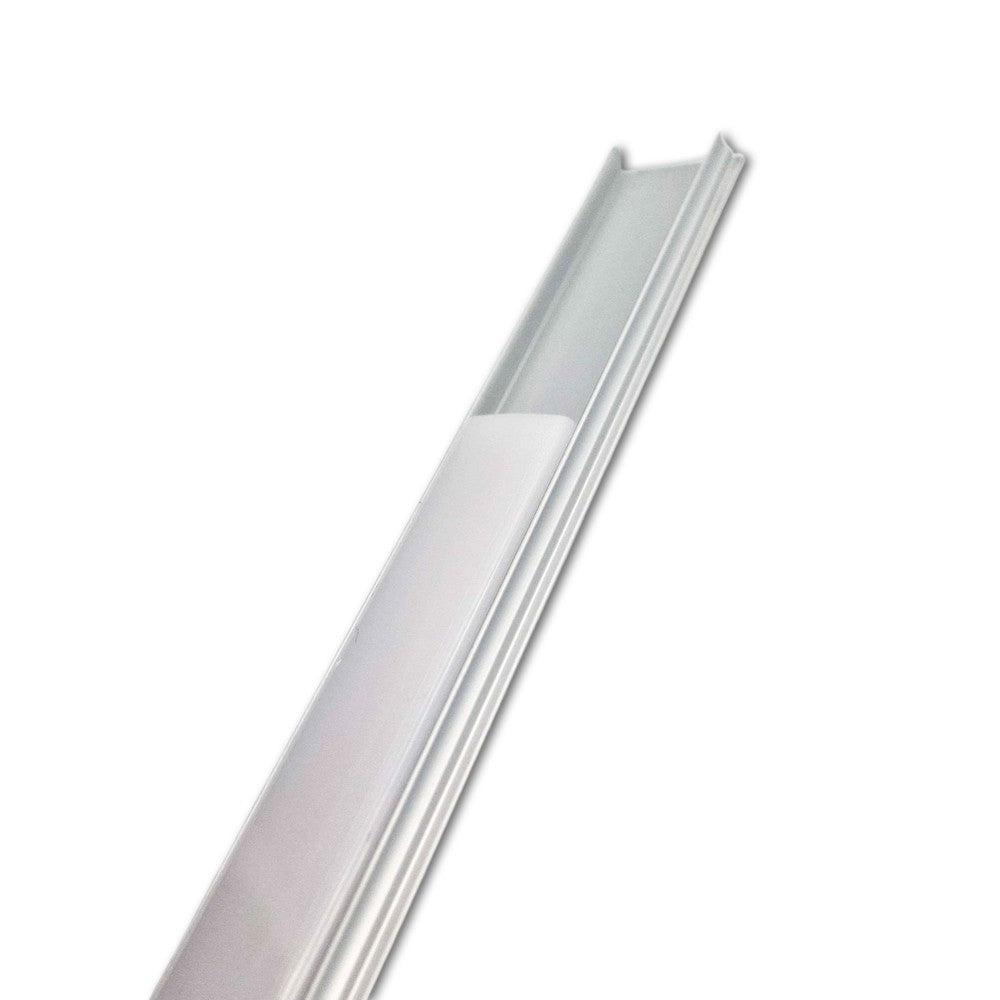 VT-8138 aluprofil med fleksibilitet - 2 meter, inklusive mælkehvidt cover og endestykker