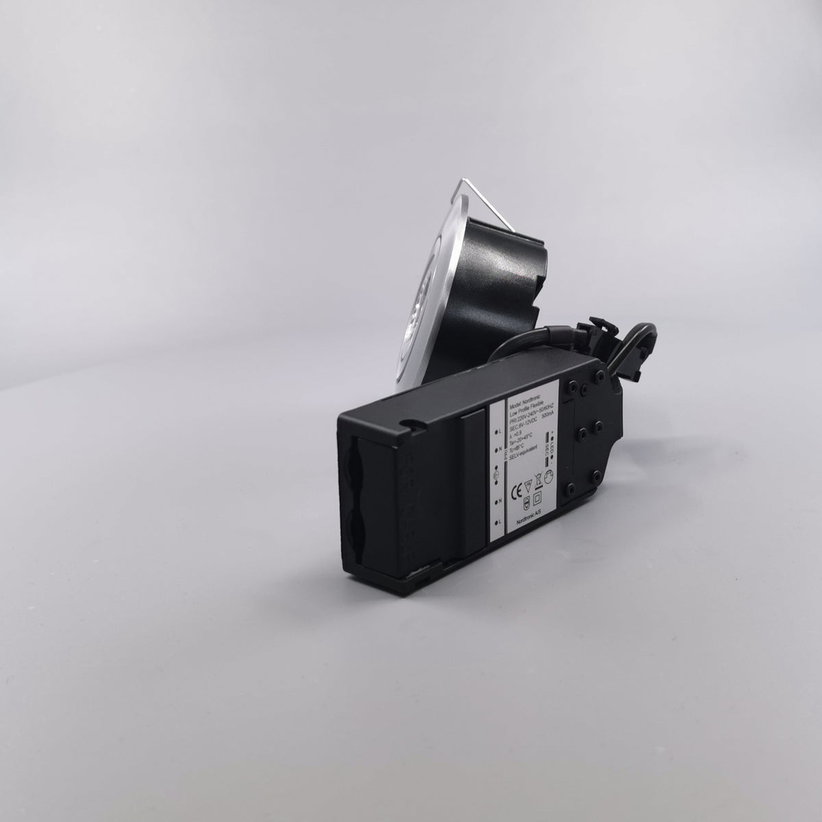 LED spot m. 6W 35° - rund børstet 33mm Type: 3502 (360° frame 8)