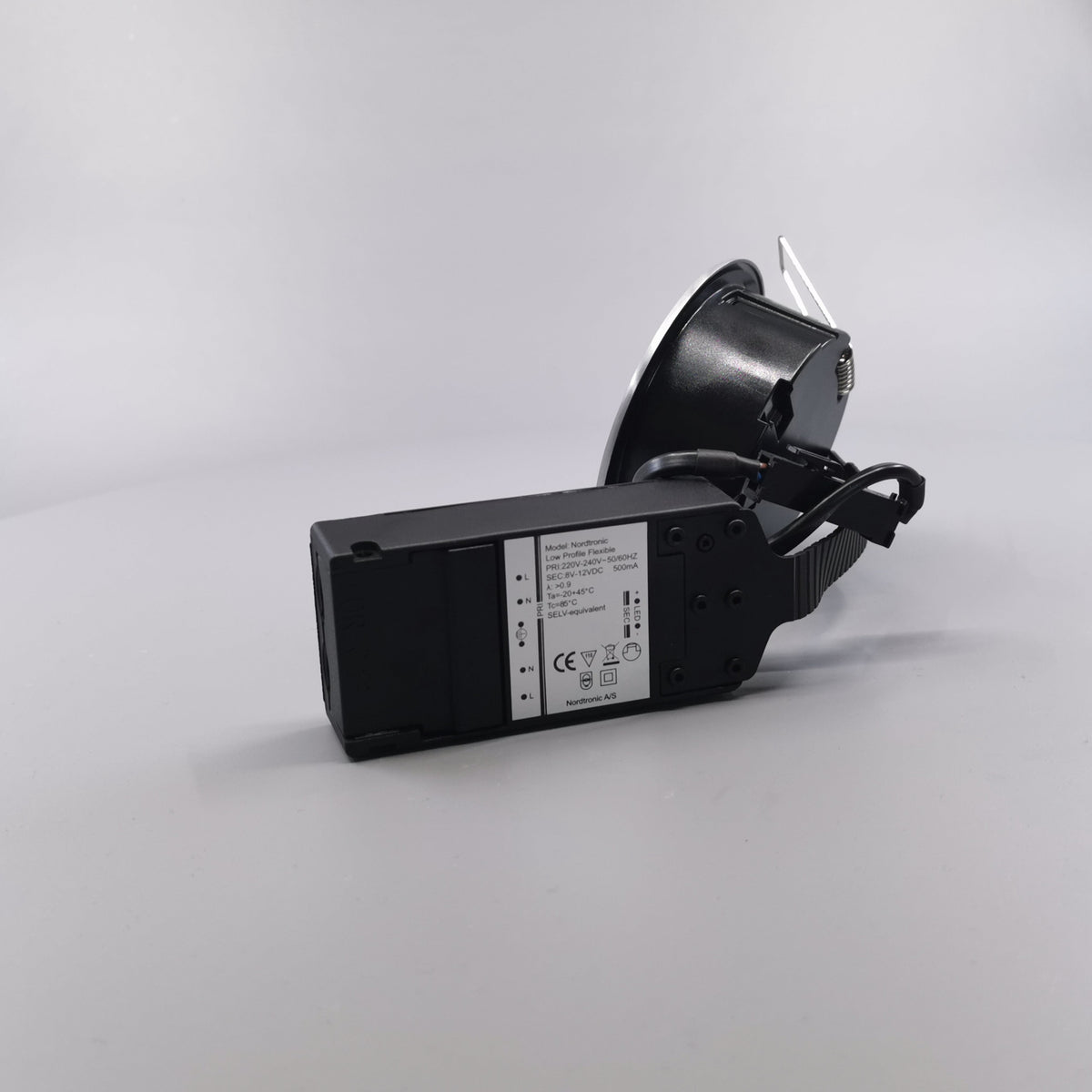 LED spot m. 6W 35° - rund børstet 33mm Type: 3502 (360° frame 10)