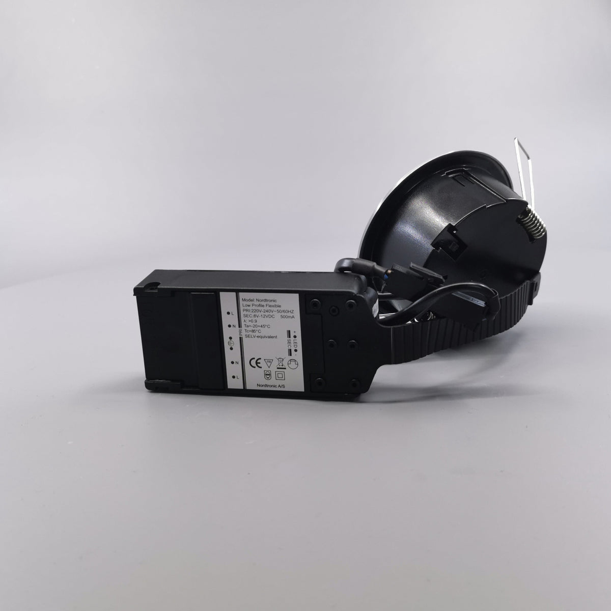 LED spot m. 6W 35° - rund børstet 33mm Type: 3502 (360° frame 12)