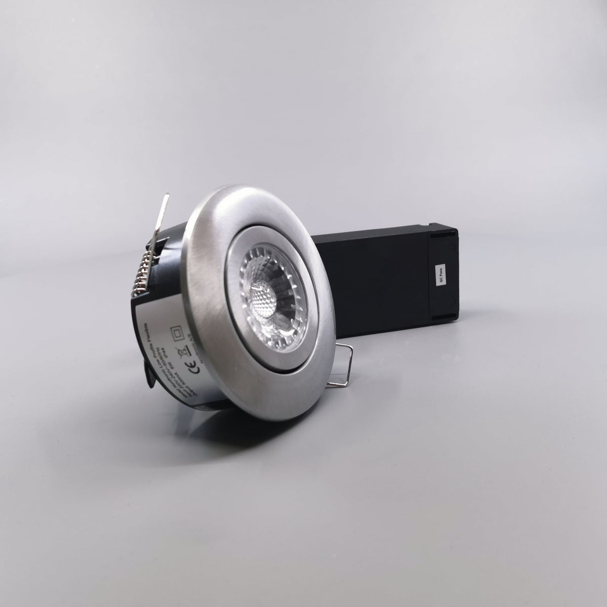 LED spot m. 6W 35° - rund børstet 33mm Type: 3502 (360° frame 22)