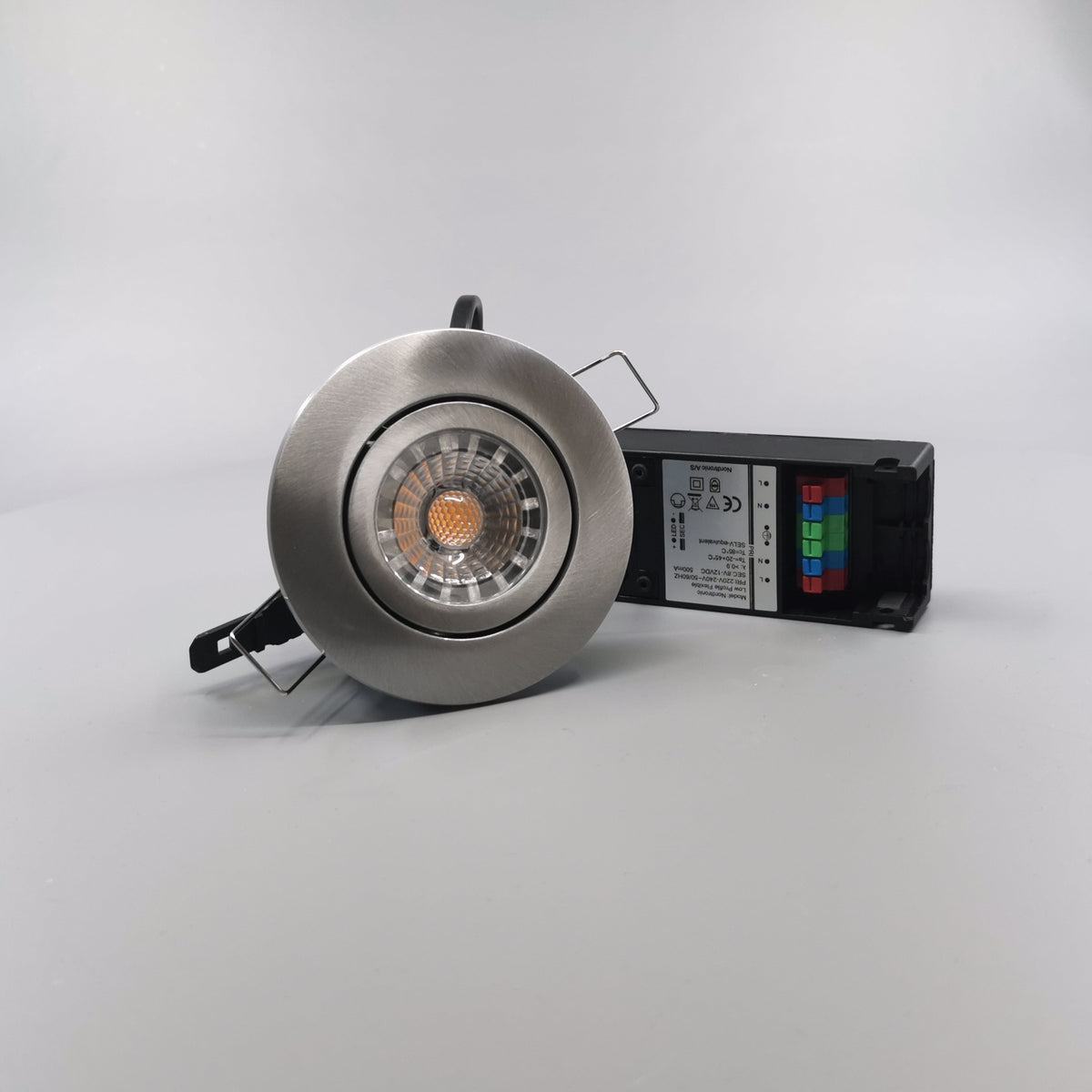 LED spot 6W 35° børstet 3000K 33mm. - Type: 3512 (360° frame 23)