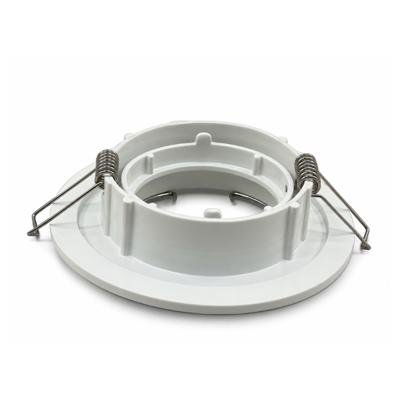 DAXTOR HL100 front til MR16/GU10 indbygningsspot, rund, mat hvid, IP24