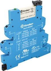 RELÆ SMALT 6,2MM 6A 1C/O 24V PUSHIN