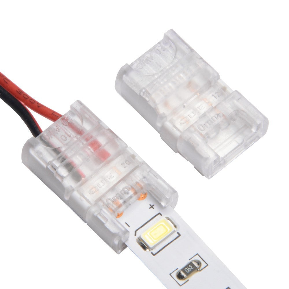 Slim LED strip til løse ledninger - 10mm, enkeltfarvet, IP20, 5V-24V