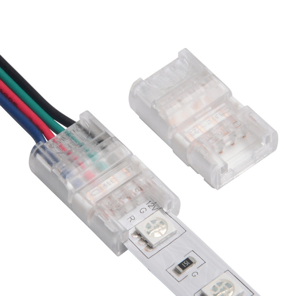 Fleksibel LED-stripsamler til løse ledninger - 10mm, RGB, IP20, 5V-24V