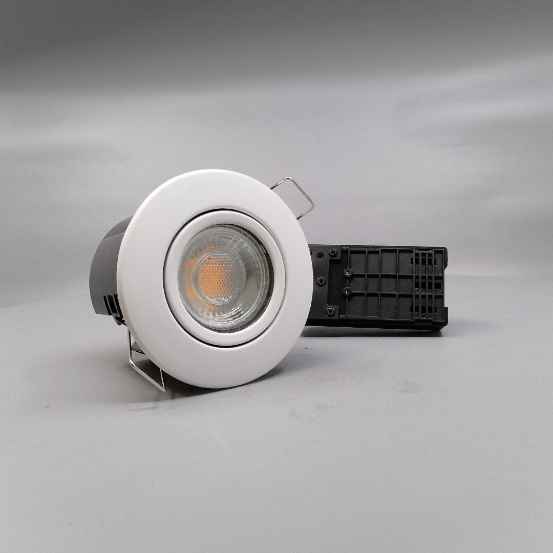 Pro indbygningsspot m. 3-Trins dæmpbar LED pære 3000K - Mat hvid (360° frame 23)