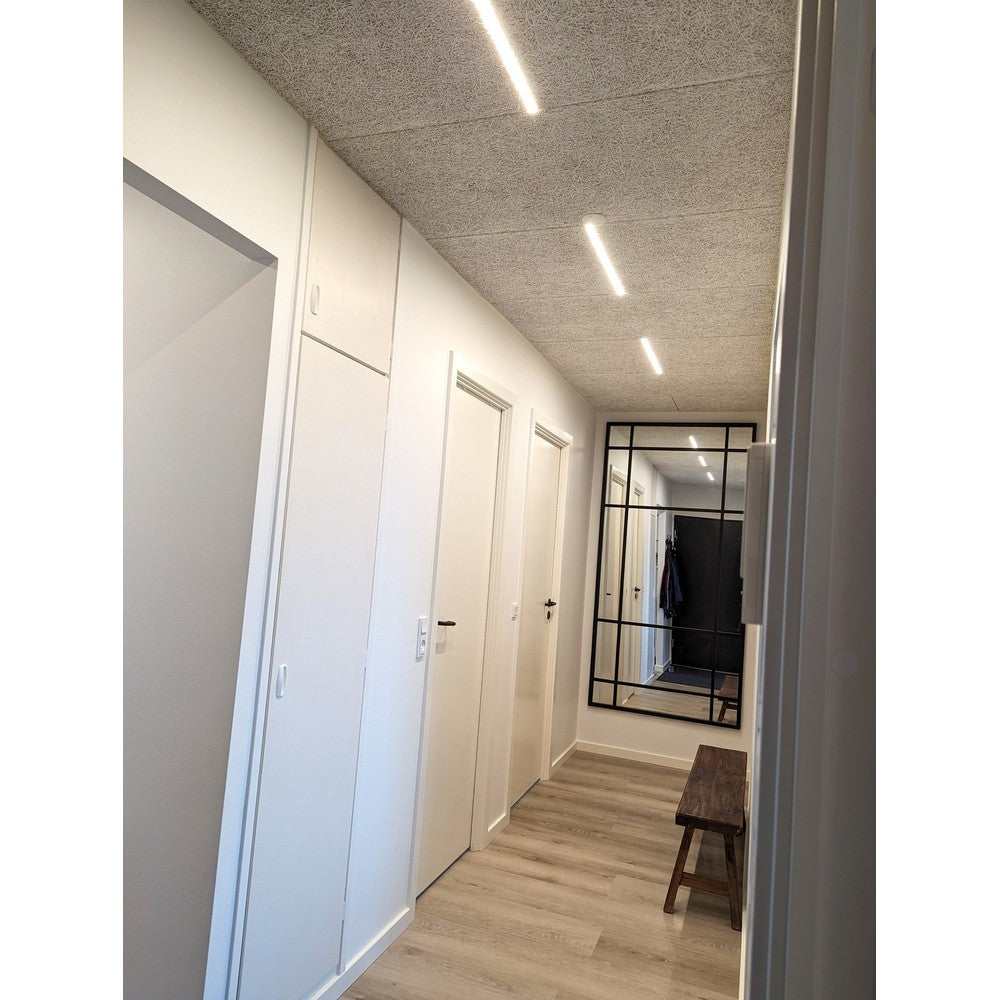 Troldtekt LED dæmpbar skinnesæt 3x60 cm - Planforsænket, Triac dæmpbar, Akustilight inkl. ledninger og driver