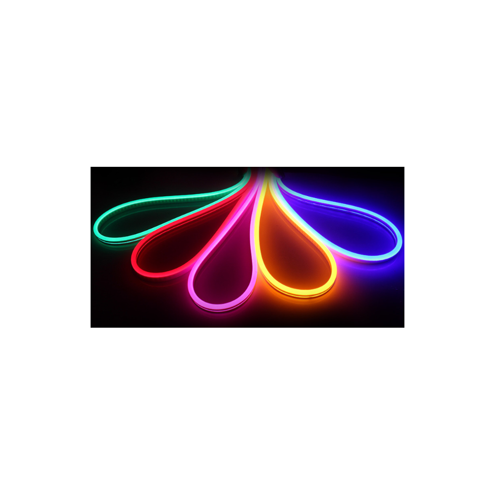 Vandtæt hvid neon fleksibel LED-strips, 5 meter, 8W/m, IP67, 12V