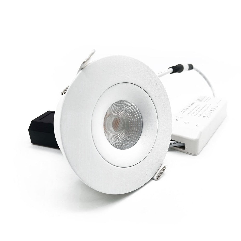 LEDlife 7W Low Profile Indbygningsspot - Ø8,3 cm Hul, Ø10 cm Mål, RA95, CCT, Dæmpbar 230V