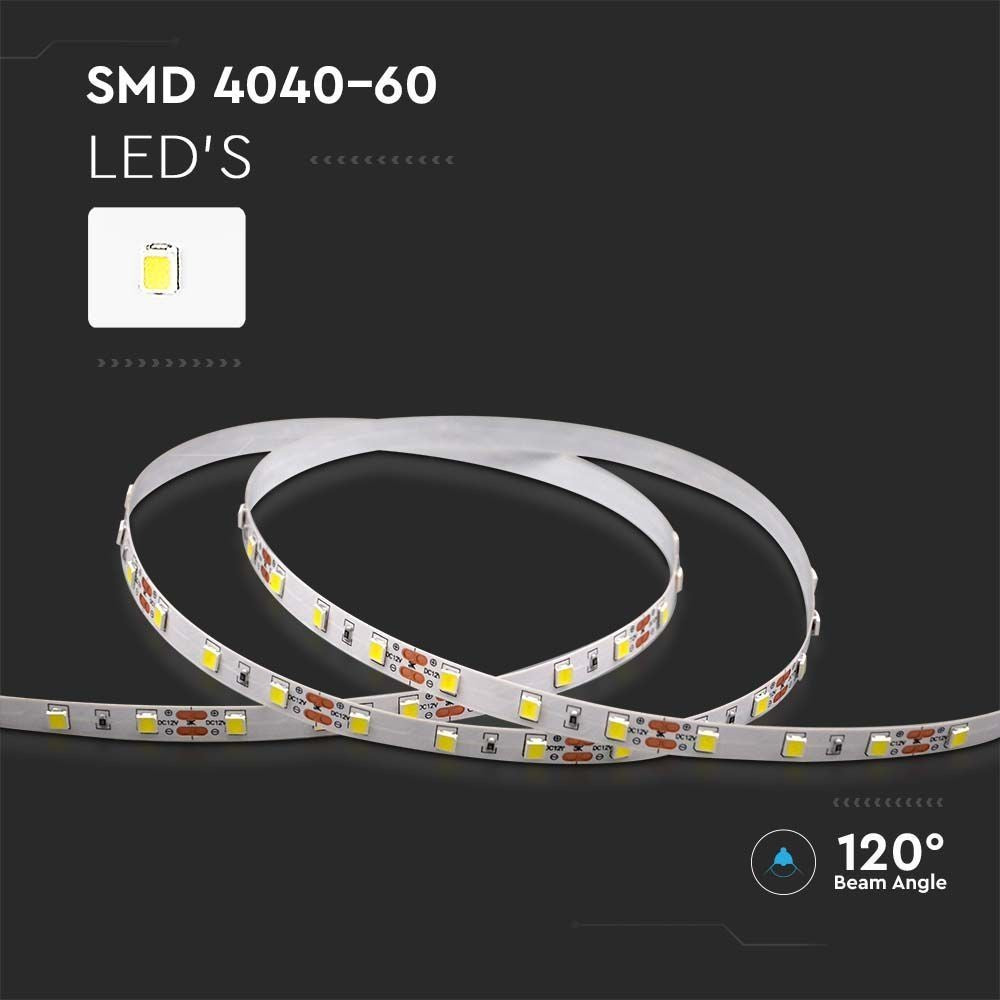 V-Tac 8W/m LED strimmel - 5m, 60 LED pr. meter