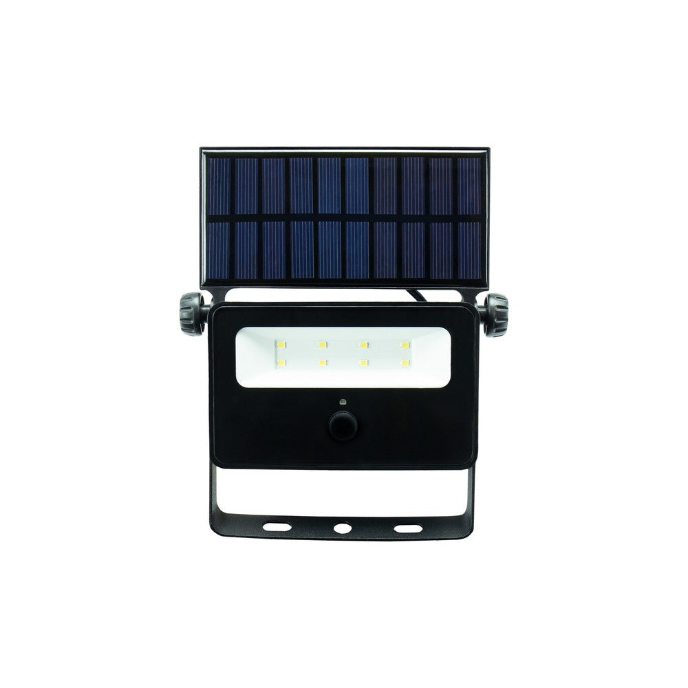 Spectrum 2W LED Solcelle Projektør med Sensor og Indbygget Batteri - Udendørs Belysning med 200lm Lysstyrke og RA80 - IP65 Klassificeret