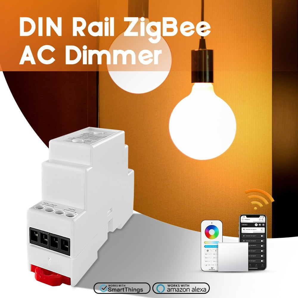 Gledopto Zigbee 3.0 dæmpermodul til DIN-skinne - 200W, 230V input