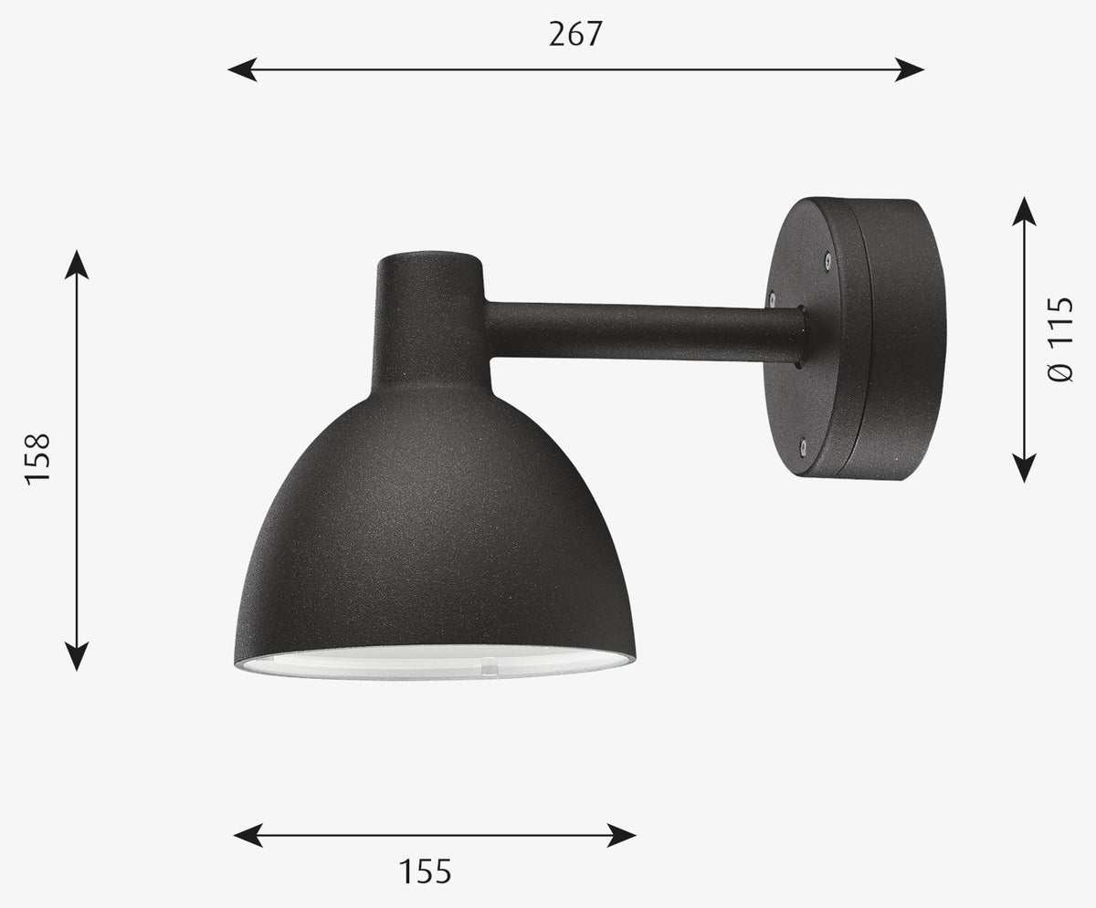 Toldbod Væglampe 155 E14 Sort