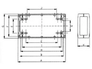 G413 plastkabinet - Grå, IP54 (150x80x30mm)