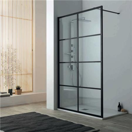 WALK IN GLASBRUSEVÆG 90X200 CM MATSORT
