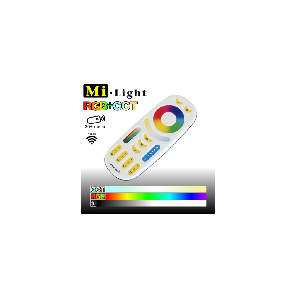 Fjernbetjening til 36W RGB+CCT panel - 2,4GHz, 4-zoner