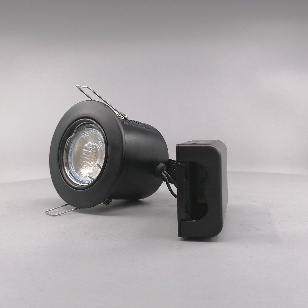 Pro indbygningsspot m. 3-Trins dæmpbar LED pære 3000K - Mat sort (360° frame 4)