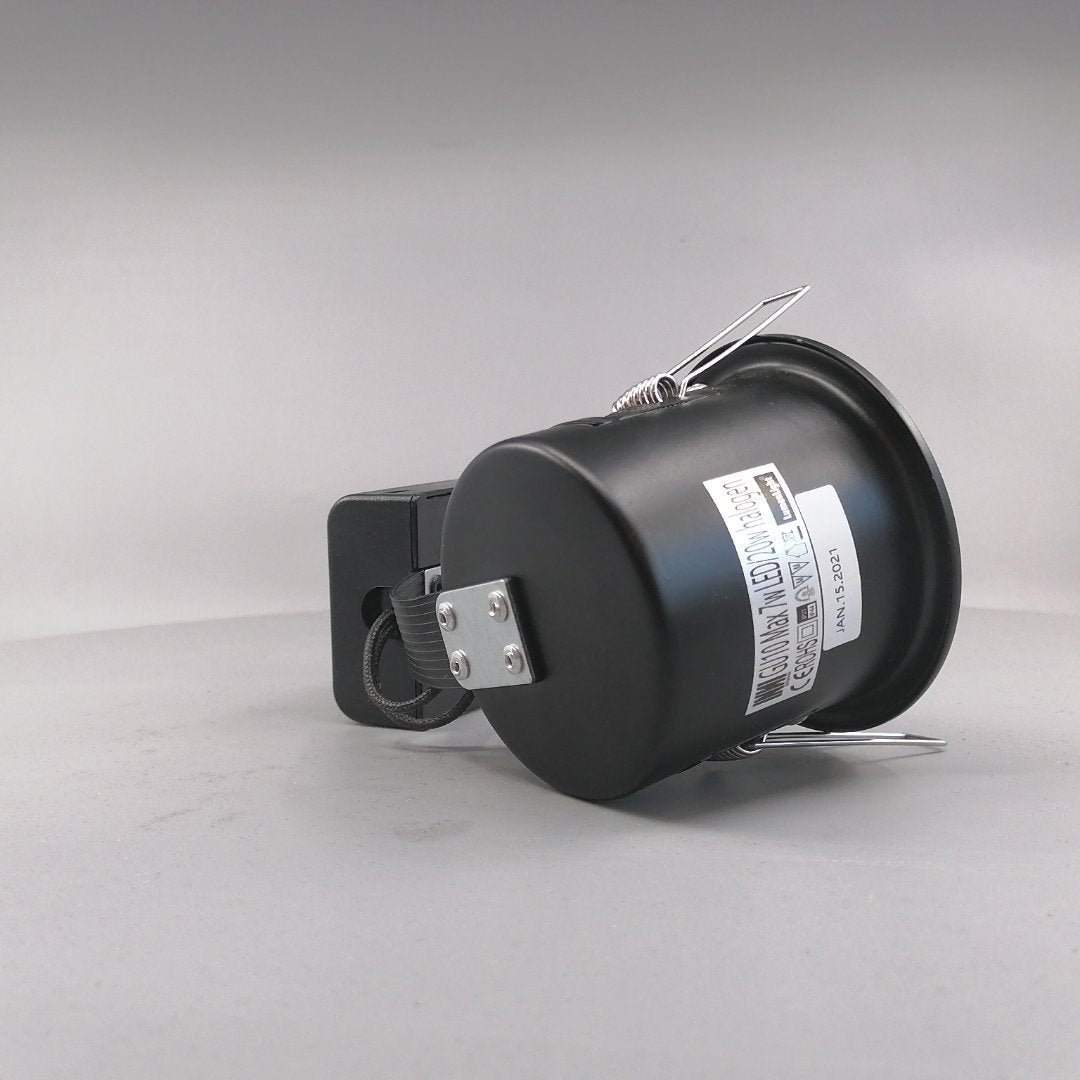 Pro indbygningsspot m. 3-Trins dæmpbar LED pære 3000K - Mat sort (360° frame 17)