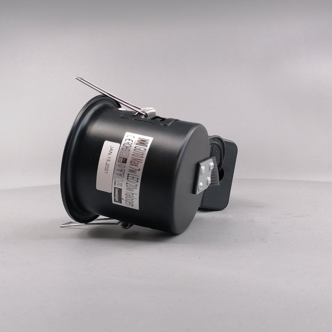 Indbygningsspot m 5,5W DimTone LED pære - Mat sort (360° frame 8)