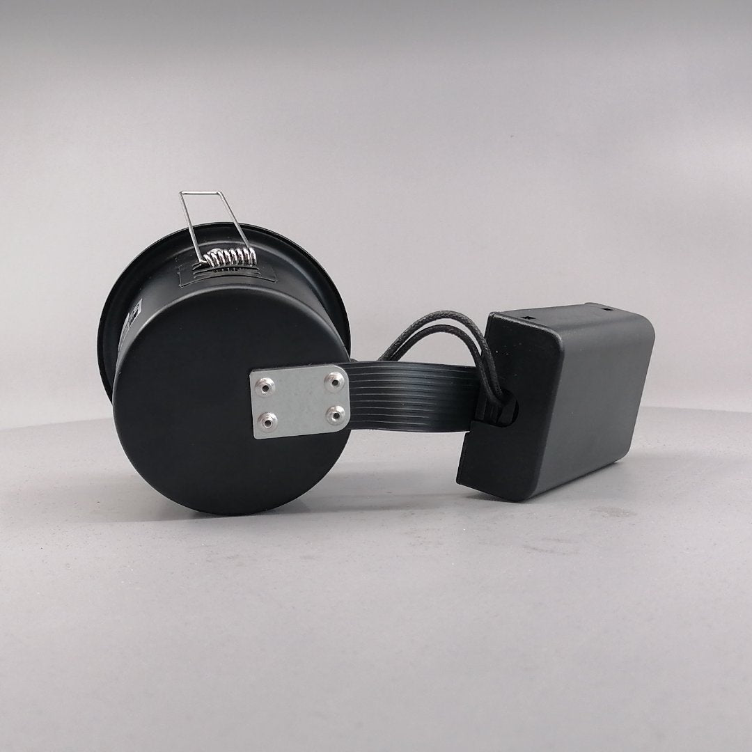 Indbygningsspot m 5,5W DimTone LED pære - Mat sort (360° frame 12)