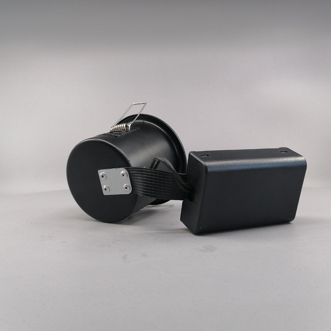 Indbygningsspot m 5W Philips dæmpbar LED pære 3000K - Mat sort (360° frame 15)