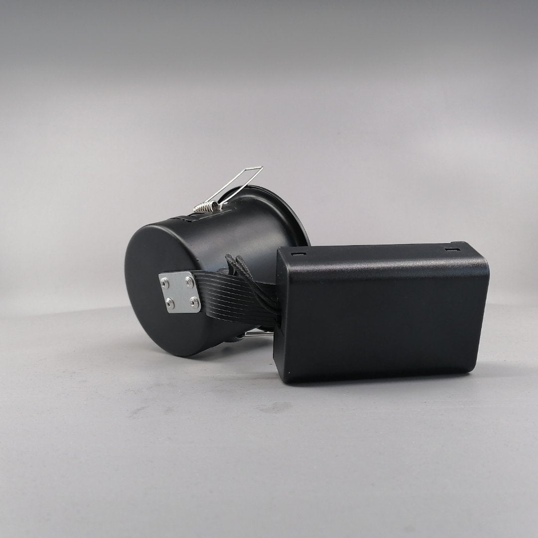 Indbygningsspot m 5W Philips dæmpbar LED pære 3000K - Mat sort (360° frame 16)
