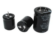 470uF / 400V Lodret elektrolyt, snap-in, Ø35x40mm (85°C)