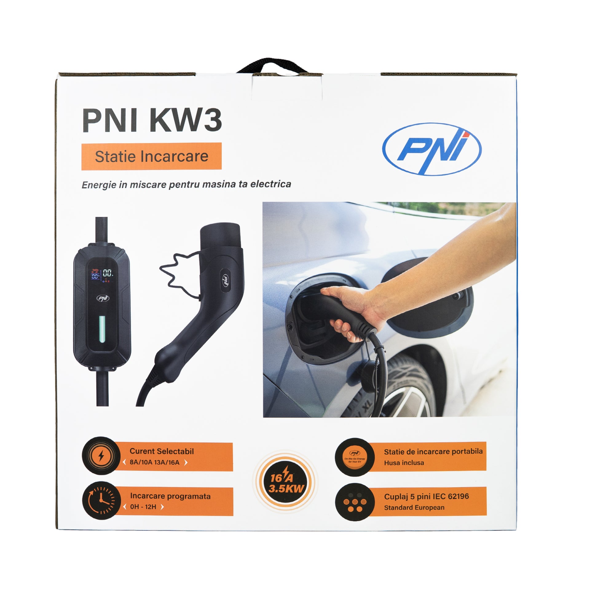 Transportabel elbiloplader 3,5 kW | 230V | Type 2 | IP66