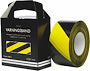 ADVARSELBÅND GUL/SORT75MM 500M