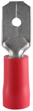 KABELSKO FLADSTIFT, ISOLEREDE, 0,5-1,5 MM², RØD, 100 STK/FRP