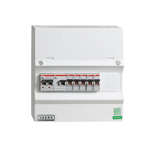 Boligtavle ABB 230 V 1 fase 1 x RCD 1 x kombi 16A 1 x kraft 4 x lys