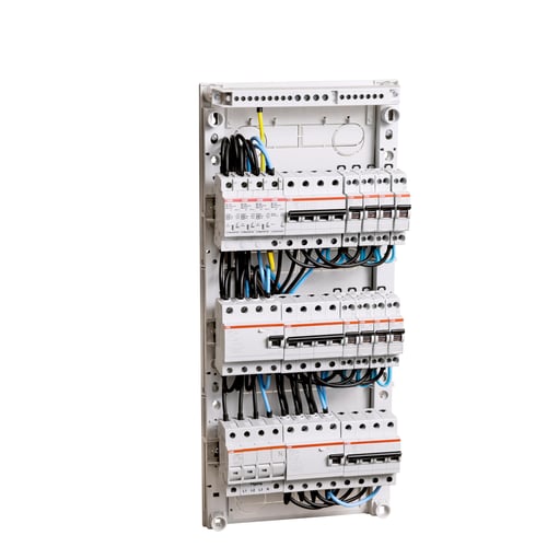 Boligtavle ABB 2 x RCD 3 x kraft 8 x lys + transient og tarif
