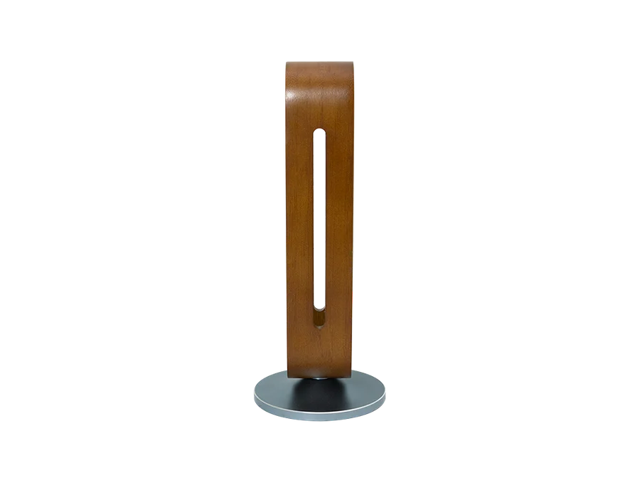 Headset holder - mørk bambus, siliconeunderlag