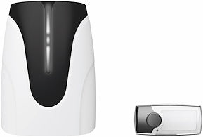TRÅDLØS ELEKTRONISK DØRKLOKKE, ARIA, HVID/SORT