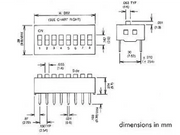 DIP switch - 12 x ON-OFF, 50V 0,1A