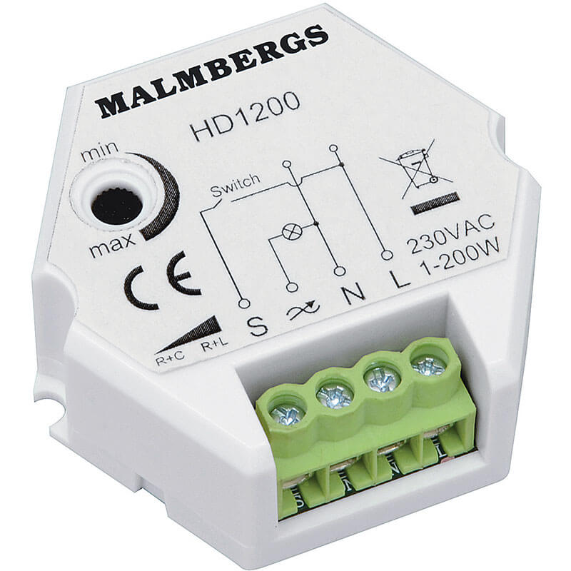 Universal LED lysdæmper - 240Vac, 1-200W