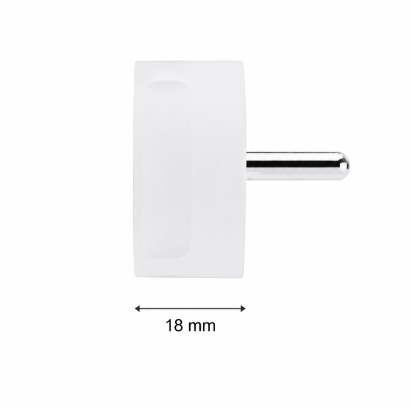 NORM K  Minimalistisk dansk stikpropHvid  Uden jord 13A/250~