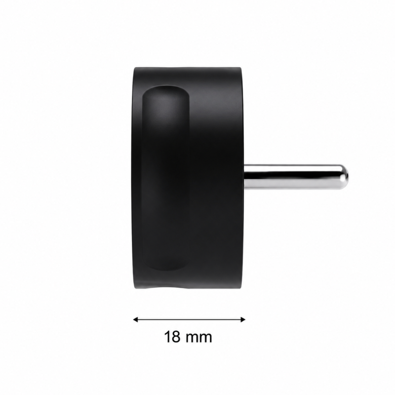 NORM K  Minimalistisk dansk stikpropSort  Uden jord 13A/250~