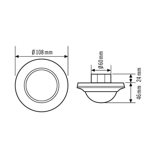ESYLUX sensor loft PD-C 360/24 slave