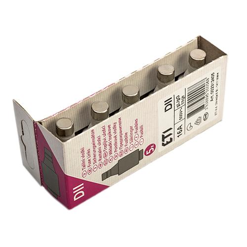 DZ2 sikring 16A grå - 5 stk.