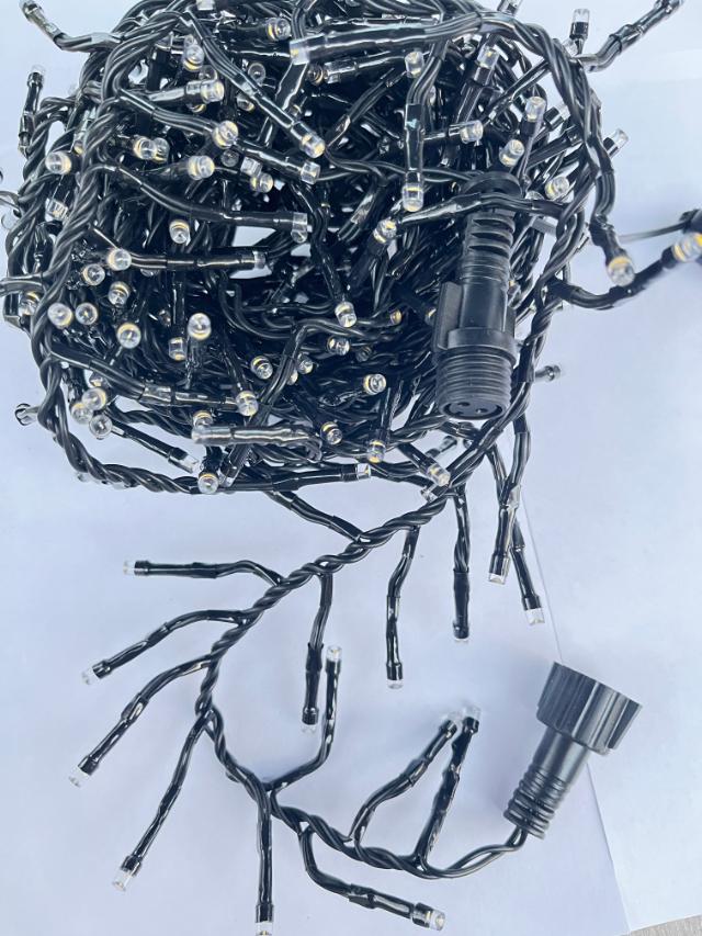 Cluster lyskæde 300LED 5M 31V IP44 PVC (u/trafo)